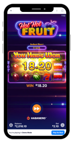 Hot Hot Fruit First Win