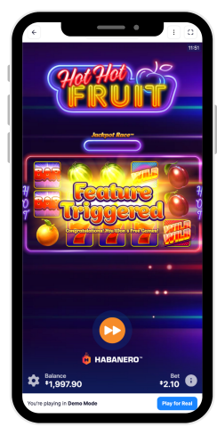 Hot Hot Fruit Feature Triggered