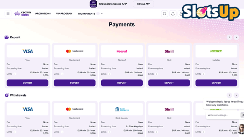 クラウンスロット支払い
