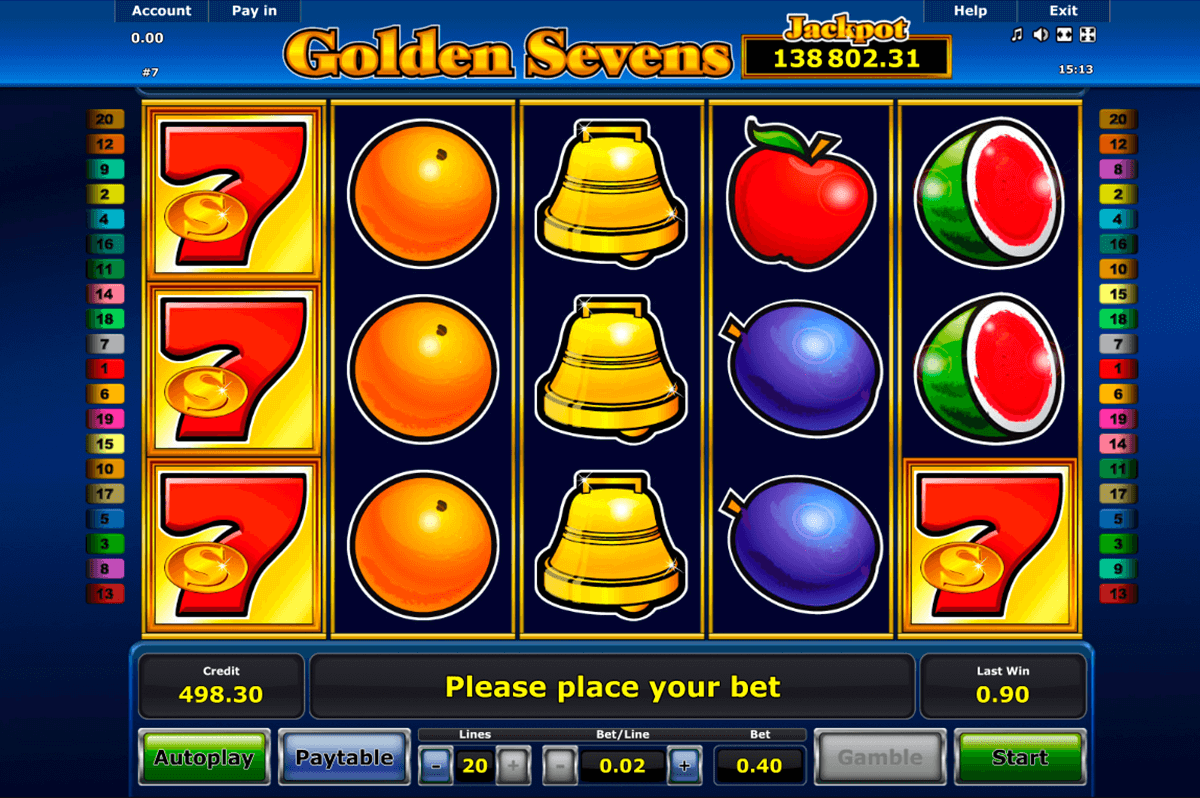 『Golden Sevens』スロットゲーム ｜Novomaticのカジノスロット